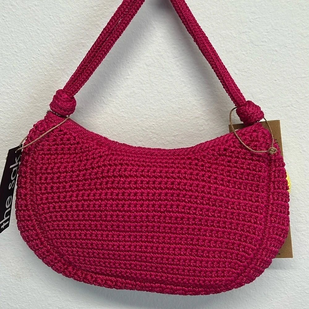The Sak | Fusia Pink βJosieβ Shoulder Bag w/ Fruit Charms πππ - Picture 6 of 12